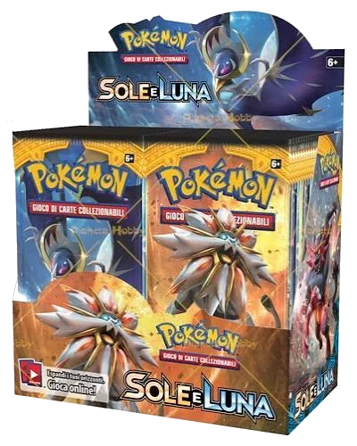 Box da 36 Buste Sole e Luna Pokémon